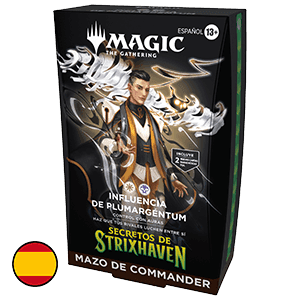 Mazo de cartas Magic: The Gathering Secrets of Strixhaven Influencia De Plumargentum Commander Deck (castellano)