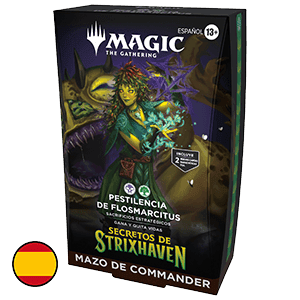 Mazo de cartas Magic: The Gathering Secrets of Strixhaven Pestilencia De Flosmarcitus Commander Deck (castellano)