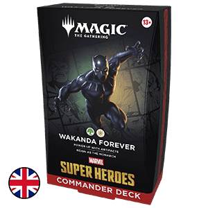 Mazo de cartas Magic: The Gathering Marvel Super Heroes Wakanda Forever Commander Deck (inglés)