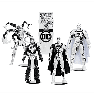 Pack de 4 Figuras DC Direct con comic Superman Series de 18 cm