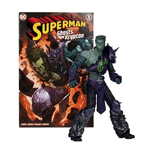 Figura DC Edicion Gold con comic Ghost of Zod de 18 cm