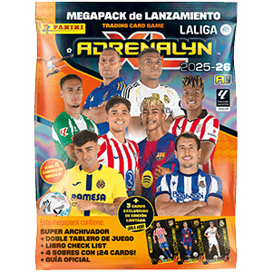 Megapack Adrenalyn 2025-2026 (Archivador + tablero + check list + 4 sobres + 3 cartas especiales + Guia ) (REACONDICIONADO)