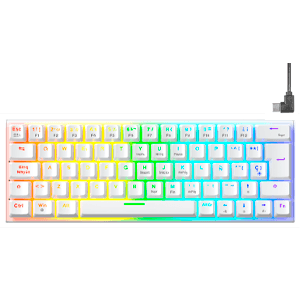 GAME KH-60W Mecanico Wireless mini RGB Blue Switch Blanco Spanish Layout - Teclado Gaming (REACONDICIONADO)