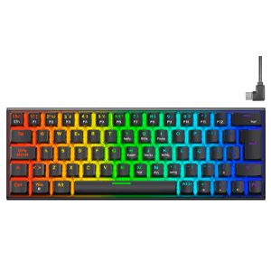 GAME KH-60W Mecanico Wireless mini RGB Blue Switch Negro Spanish Layout - Teclado Gaming (REACONDICIONADO)