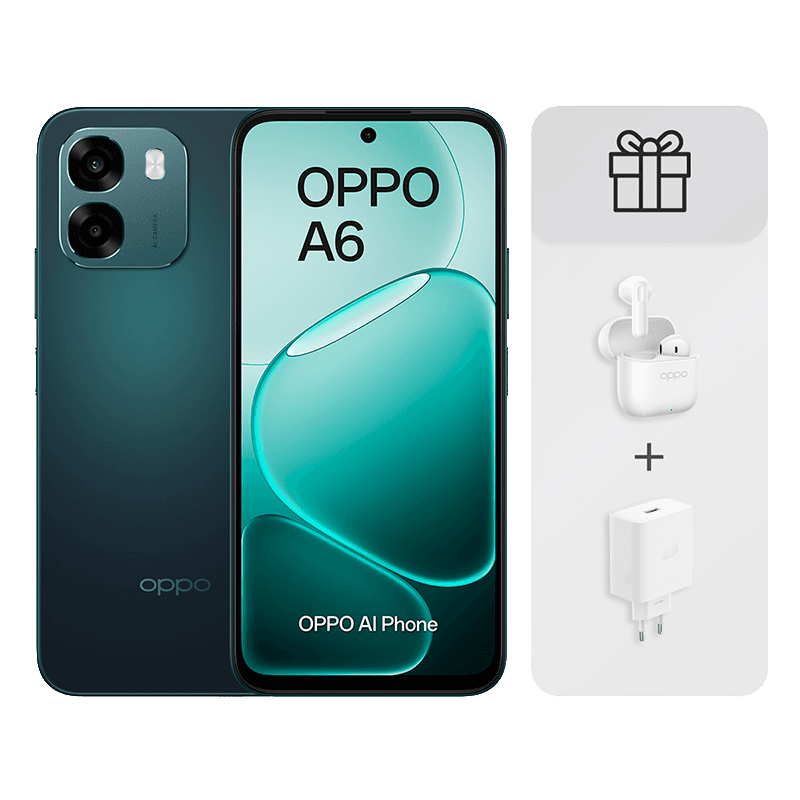 Oppo A6 4G 6/256GB Negro + Auricular Enco Buds 3 + SuperVooc 45W
