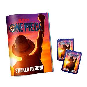 Starter pack de cromos One Piece Netflix serie (Album + 2 sobres)