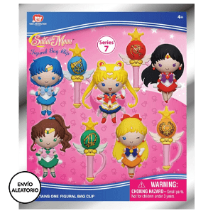 Colgante 3D Sailor Moon 3D Foam Bag Clip, Series 7 para mochilas y bolsos (surtido)