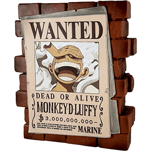 Hucha One Piece Wanted Luffy (REACONDICIONADO)
