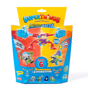 Pack Superthings Mutant Battle (4 Superthings + 2 Exoesqueletos) (REACONDICIONADO)