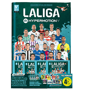 Starter pack de cromos Liga Hypermotion 2025-2026 (Álbum + 4 sobres) (REACONDICIONADO)