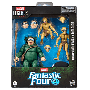 Pack de 3 figuras Mole Man & Moloids Marvel Legends Series Fantastic Four de 15 cm