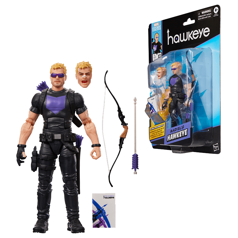 Figura Marvel Legends Hawkeye de 15 cm con Mini Comic