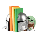 Pack de 2 Sujetalibros Star Wars The Mandalorian y Grogu