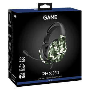 GAME PHX220 GAME Camuflaje Verde V2 PC - PS5 - PS4 - XBOX - Switch - Auriculares Gaming