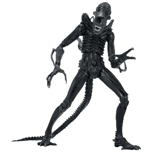 Figura Aliens Ultimate Action Figure Warrior (1986) Xenomorph Black (40th Anniversary) de 23 cm