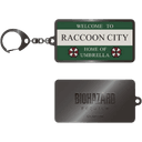 Llavero metalico Resident Evil Requiem Raccoon City Welcome Sign