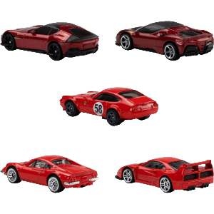 Pack de 5 vehículos Hot Wheels Ferrari