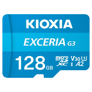 Kioxia MicroSD Exceria G3 128GB Clase 10, 160 MB/s Tarjeta Memoria
