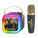Altavoz Negro Bluetooth LED con Micrófono Karaoke KPOP Demon Hunters