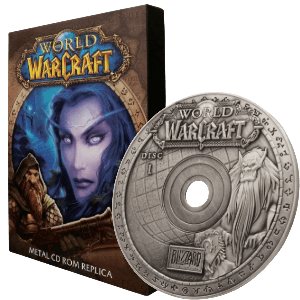Replica metalica CD-ROM World of Warcraft Edicion Limitada de 11 cm