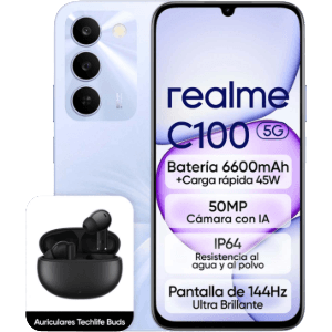 Realme C100 5G 4/256GB Morado + Auricular Techlife