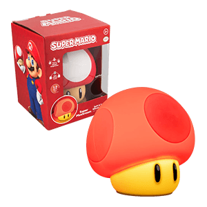 Lámpara de silicona recargable Super Mario Mushroom SquishyGlo de 14,5 cm