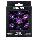 Set de 7 dados de resina Eternal Purple & Blue