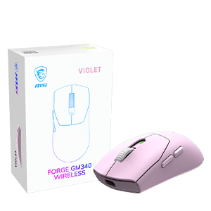 MSI Forge GM340 Wireless Bluetooth optico 12000 DPI Violet - Raton Gaming