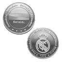 Moneda plateada Real Madrid Edición especial Escudo y Estadio Santiago Bernabeu