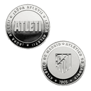 Moneda plateada Edición Atlético de Madrid especial con Escudo e inscripción ATLETI