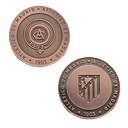 Moneda color Bronce Atlético de Madrid Edición especial con el Escudo Antiguo y Escudo Nuevo grabado