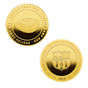 Moneda dorada FC Barcelona Edición especial Escudo y Estadio Spotify Camp Nou