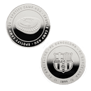 Moneda plateada FC Barcelona Edición especial Escudo y Estadio Spotify Camp Nou