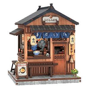 Maqueta Model Kit Miniature House Kagawa Udon House 11 x 9 cm