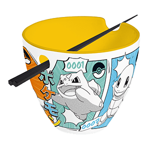 Bowl de Ramen con palillos Pokémon Starters Manga