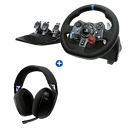 Logitech G29 Driving Force + Auriculares G321 PC - PS5 - PS4 - PS3 - Licencia PlayStation - Volante