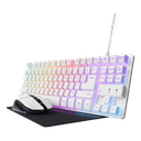 Trust GXT 794W Teclado + Raton + Alfombrilla 3in1 Blanco - Pack Perifericos