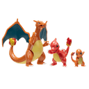 Pack de 3 figuras Pokémon Select de evolución (Charmander 1, Charmeleon y Charizard)