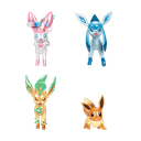 Pack de 3 figuras Pokémon Select de evolución (Eevee 3, Leafeon, Glaceon y Sylveon)