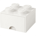Caja de almacenaje con cajon LEGO Brick 4 blanco de 25 cm