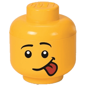 Caja de almacenaje LEGO Head Silly de 19 cm