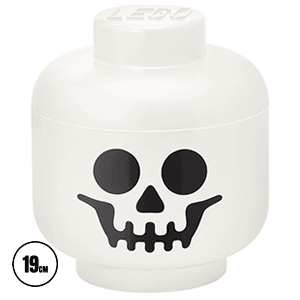 Caja de almacenaje LEGO Head Skeleton de 19 cm