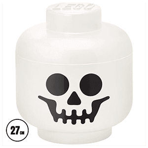 Caja de almacenaje LEGO Head Skeleton de 27 cm