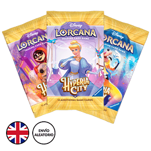 Sobre de cartas Disney Lorcana Hyperia City  Booster Pack (inglés)