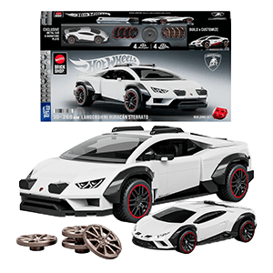 Set de Construccion Hot Wheels Speed Mattel Brick Shop Building Set 1/32 Lamborghini Huracán Sterrato