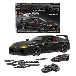 Set de Construccion Hot Wheels Elite Mattel Brick Shop Building Set 1/16 94 Toyota Supra MKIV