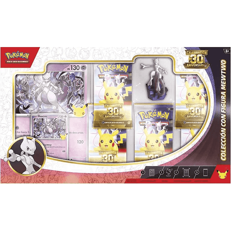 Pack de cartas Pokemon con figura Mew Two 30 Aniversario (Castellano)