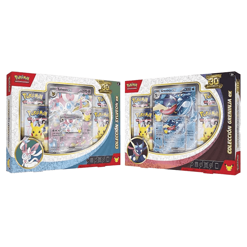 Caja EX de cartas Pokemon 30 Aniversario (Sylveon - Greninja) (Castellano) (surtido)