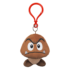 Colgante 3D de peluche Goomba para bolsos y mochilas