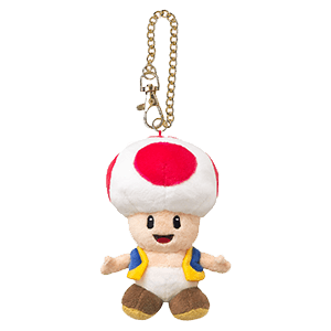 Colgante 3D de peluche Toad para bolsos y mochilas